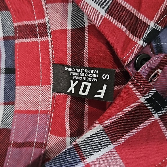 FOX Flannel Women's Long Sleeve Small Button Down - Picture 3 of 4